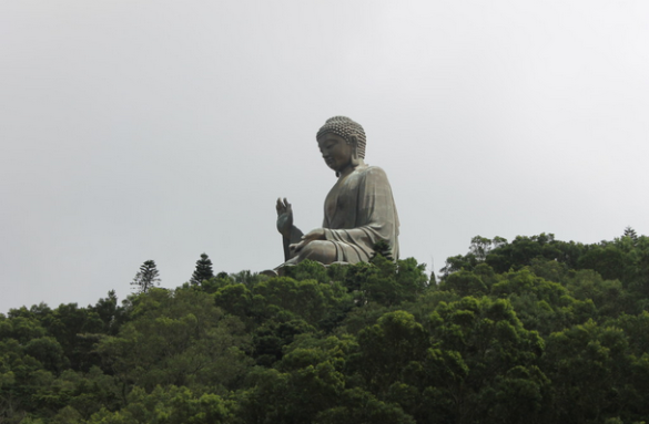 a large statue of a buddha