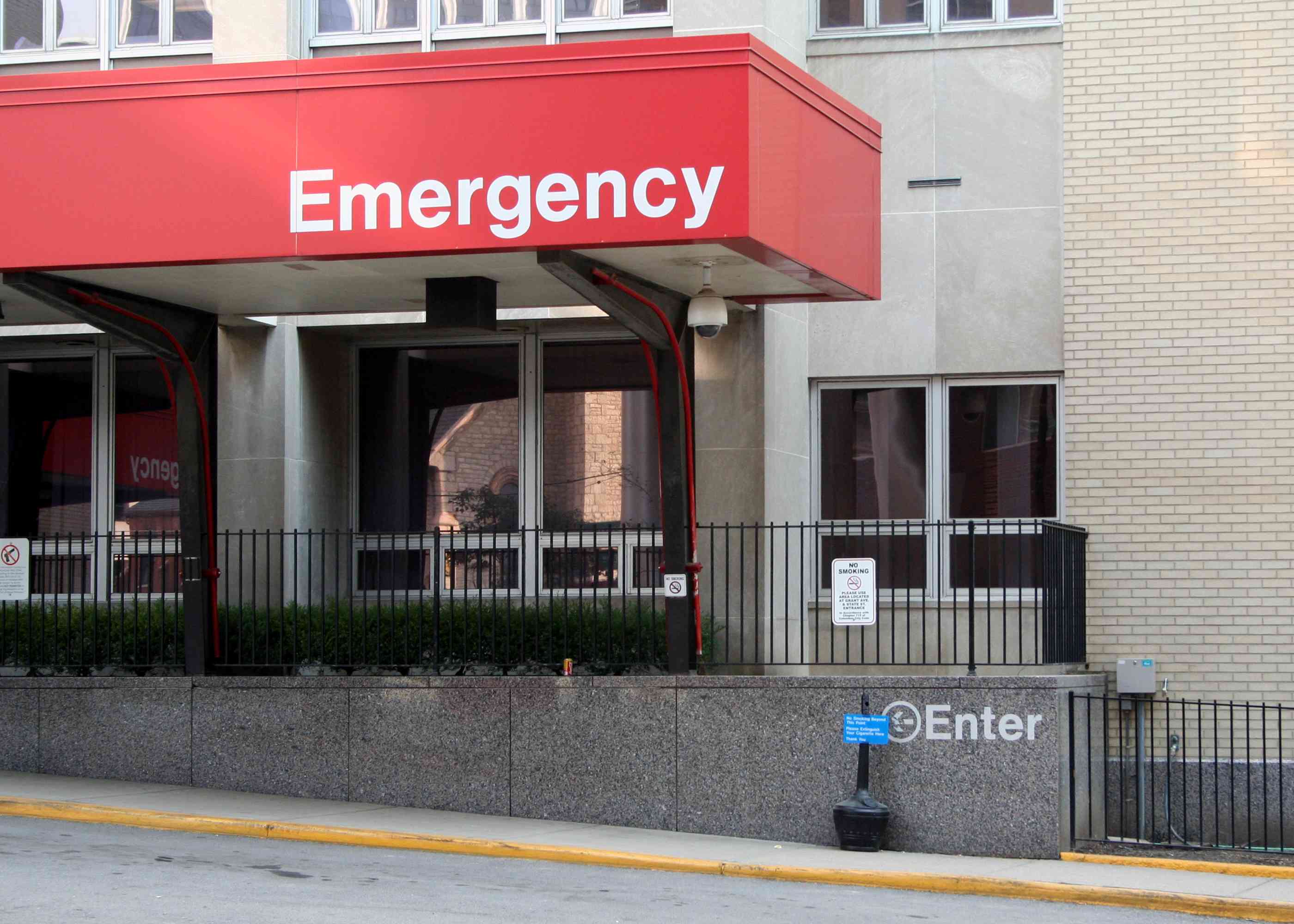 a emergency entrance to a building
