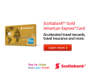 Great deal! Scotiabank AMEX Gold $200 Credit – First Year Free