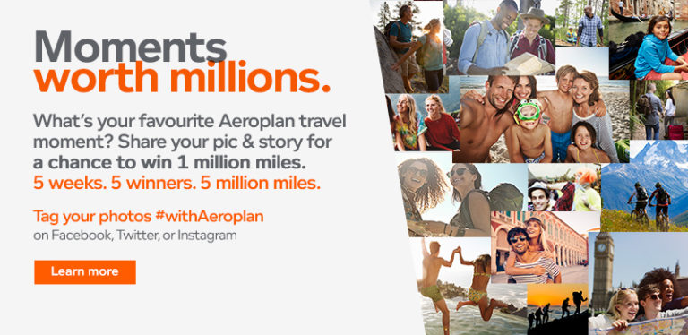 New Aeroplan Contest: 5x One Million Point Prizes!